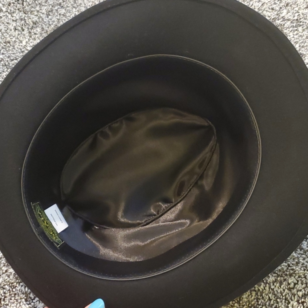 Scala Black Fedora With Feather - image 3